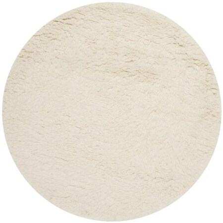 Safavieh Flokati Hand Woven Round Rug- Ivory- 6 x 6 ft. FLK150A-6R